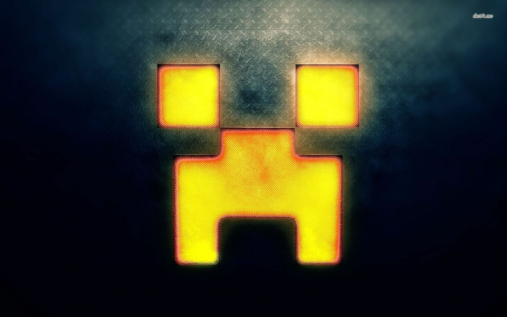 Orange Creeper Face - Best Minecraft Wallpapers
