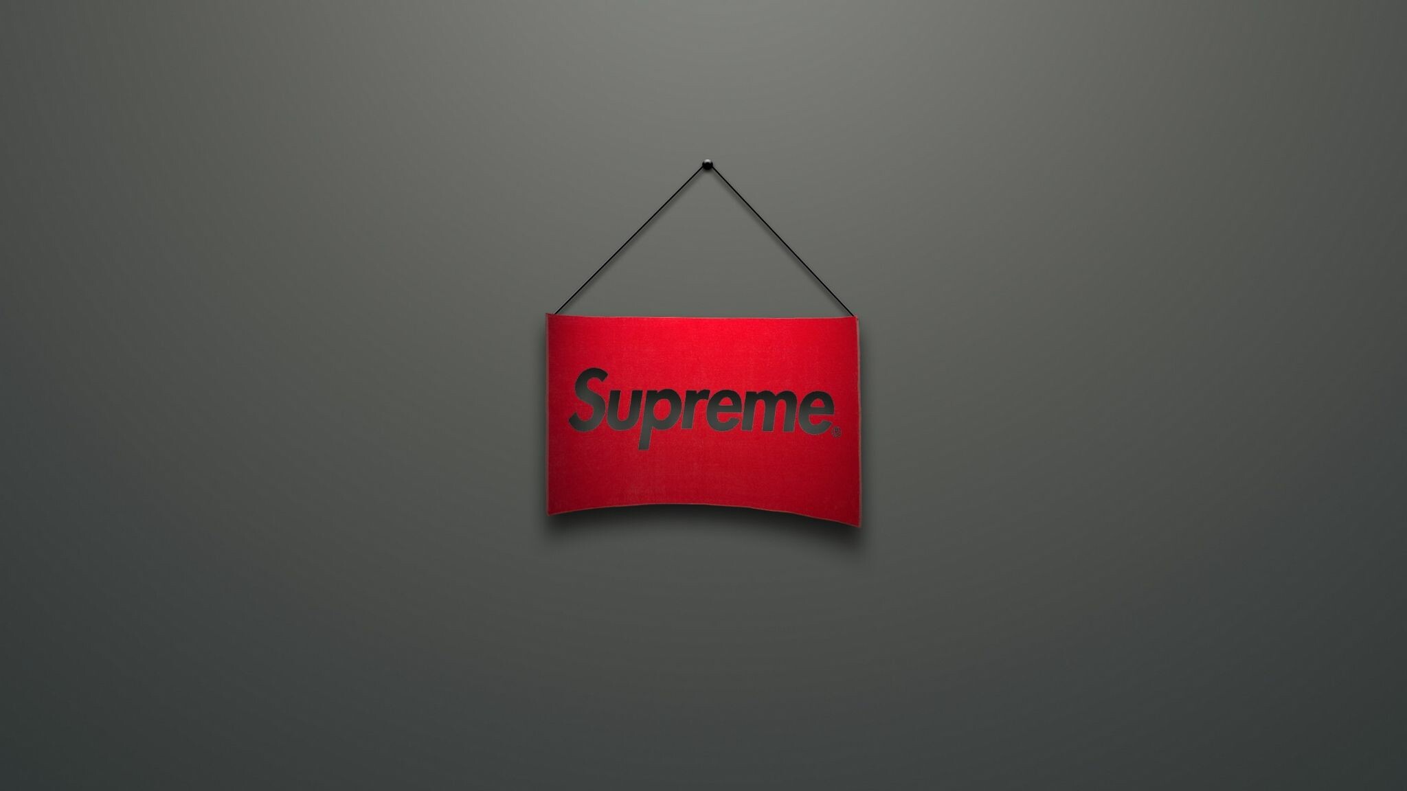 Download wallpaper 2048x1152 supreme, logo, red, minimalism ...