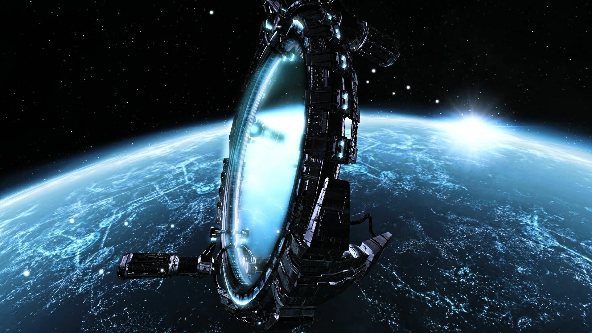 Futuristic Space Station Hologram - Stock Motion Graphics | Motion Array