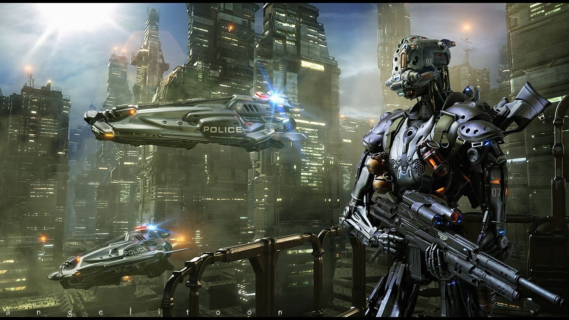 Wallpaper 4k Science Fiction Cyberpunk Futuristic City Digital Art 4k  Wallpaper