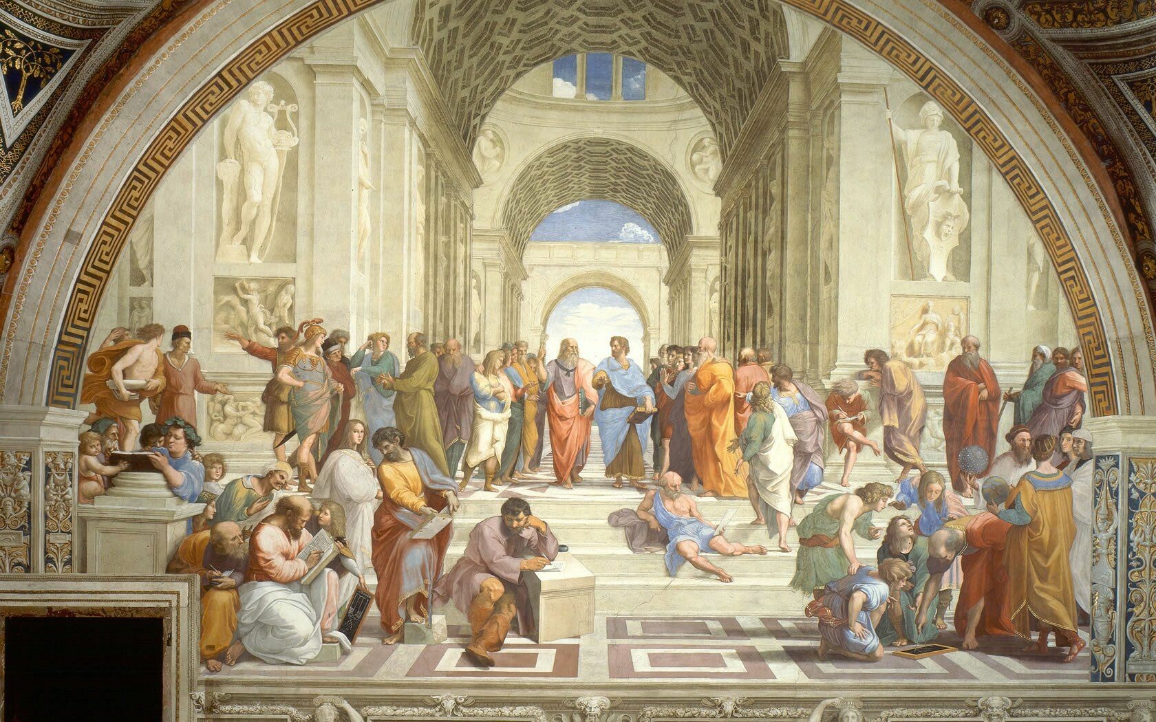 Wallpaper Raphael The School Of Athens - 1680 x 1050 - Famous ...