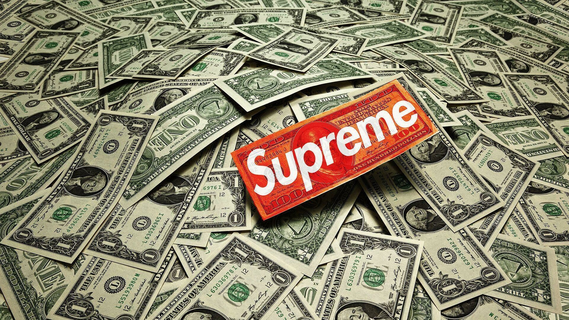 supreme cash wallpaper - free download