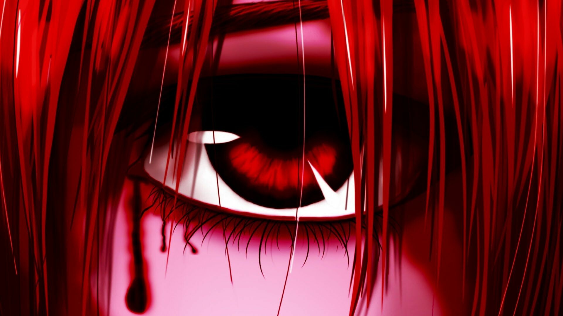Download Creepy Anime Gothic Girl Monochrome Portrait Wallpaper | Wallpapers .com