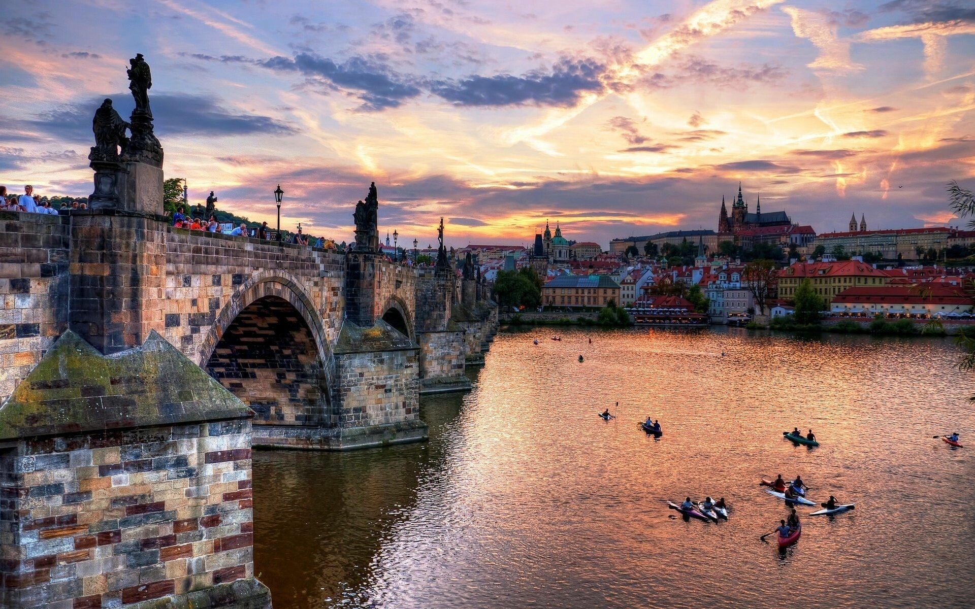Prague sunset, bridges, skyline, Czech Republic, Europe, Prague in evening, HD  wallpaper | Peakpx