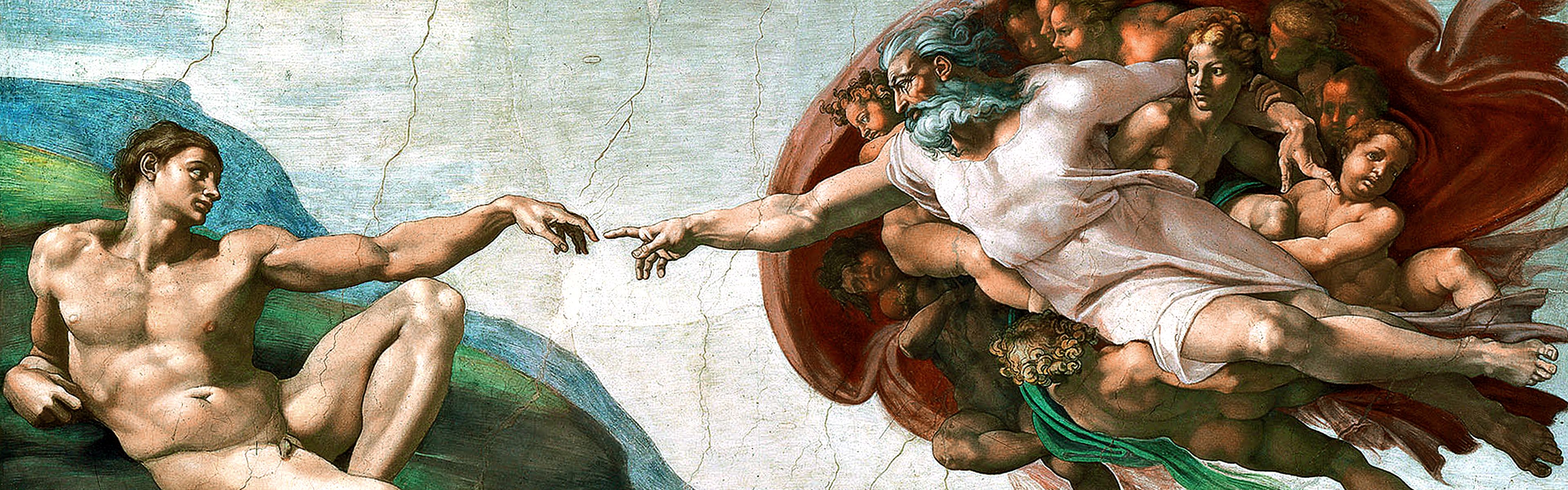 paintings, Michelangelo, The Creation of Adam, Sistine Chapel ...