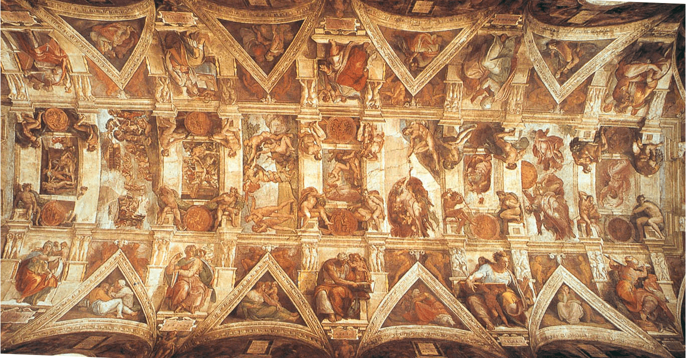 Michelangelo Ceiling Wallpaper | Integralbook.com