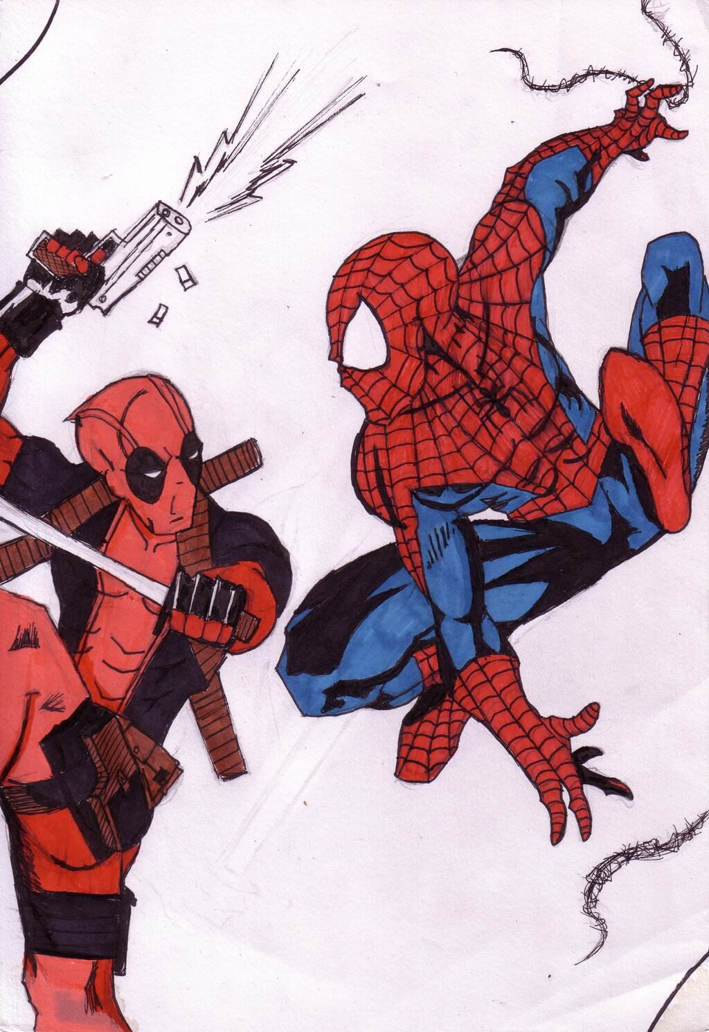 Download Deadpool And Spiderman 1600 X 900 Wallpaper Wallpaper   Wallpaperscom